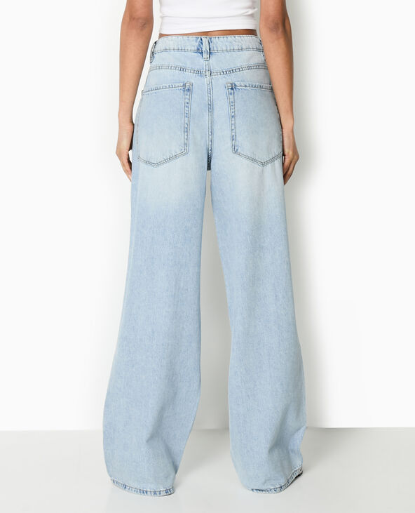 Jean baggy taille haute bleu - Pimkie