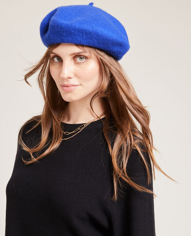 Béret en lainage bleu électrique - Pimkie