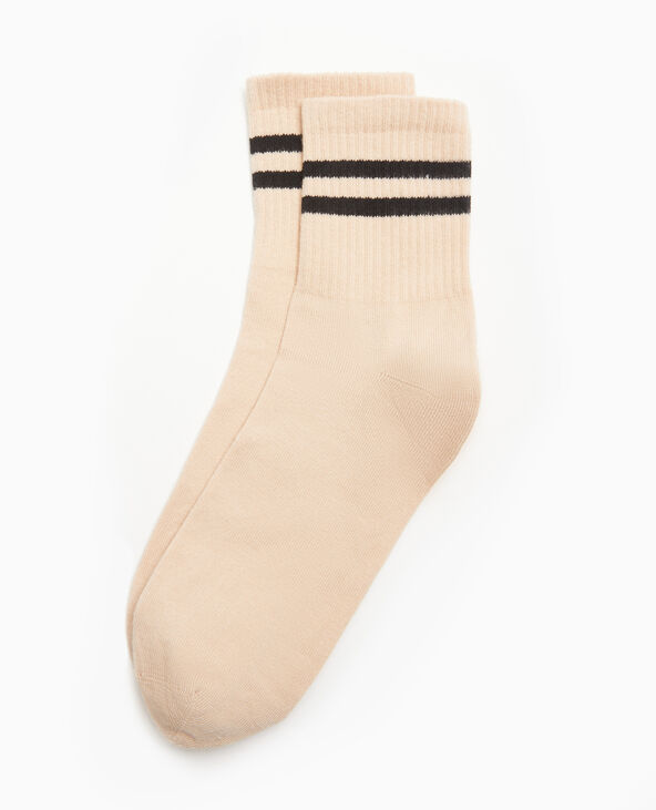 Paire de chaussettes avec bandes noir - Pimkie