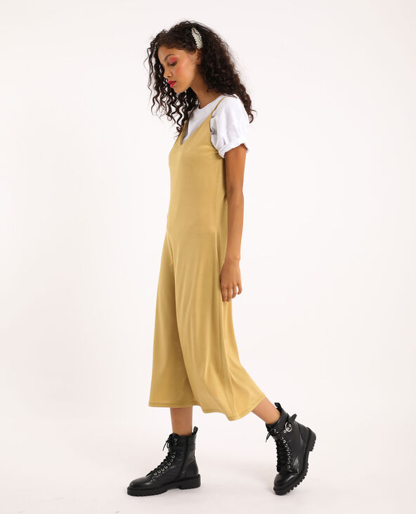 Robe longue doubles bretelles doré - Pimkie