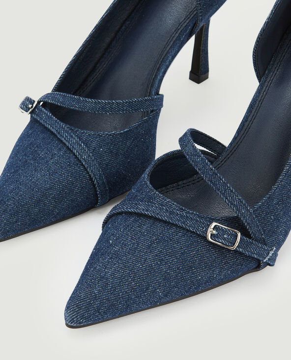 Escarpin bleu jean clearance
