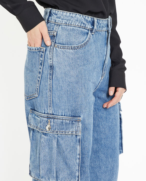 Jean cargo large bleu - Pimkie