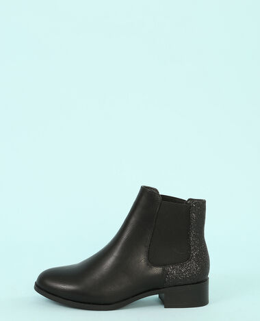 Boots chelsea glitter noir - Pimkie