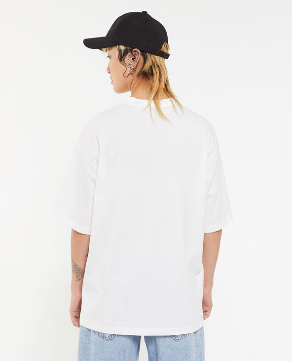 T-shirt oversize avec print blanc - Pimkie