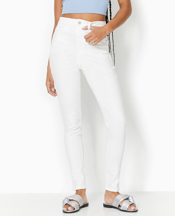 Jean skinny taille haute blanc - Pimkie