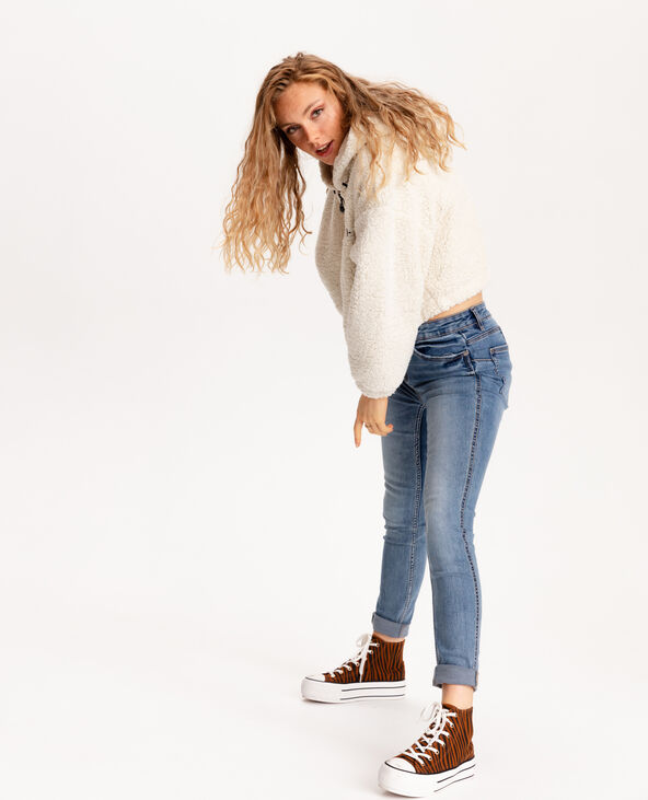 Blouson court sherpa blanc - Pimkie