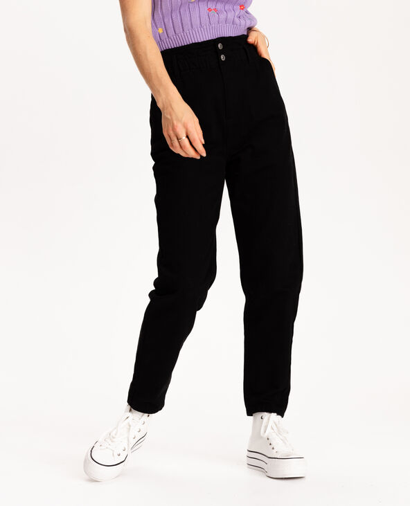 Jean paper bag noir new arrivals
