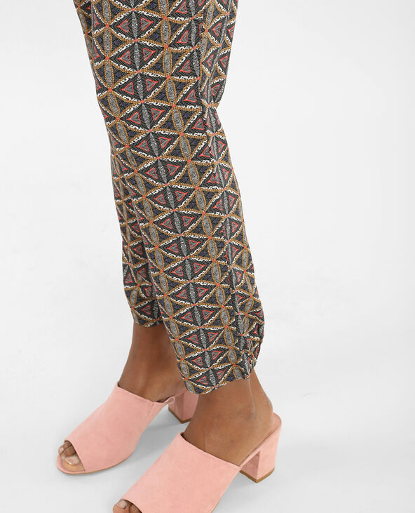 Pantalon fluide imprimé gris - Pimkie