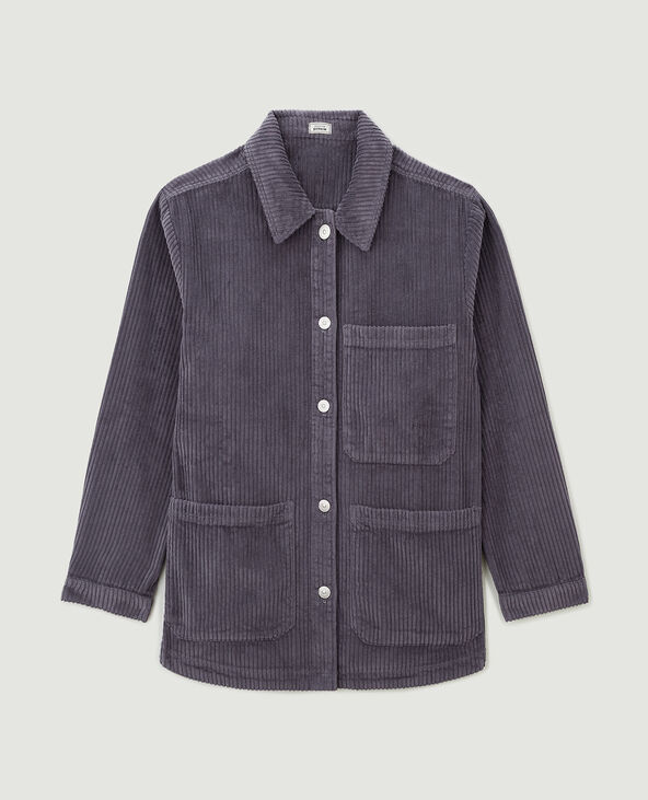 Surchemise en velours grosses côtes lilas - Pimkie