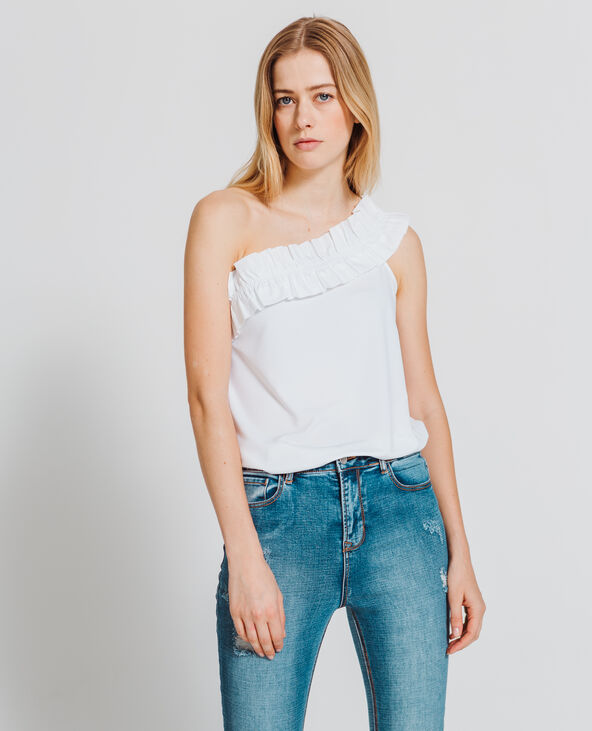 Top asymétrique blanc - Pimkie