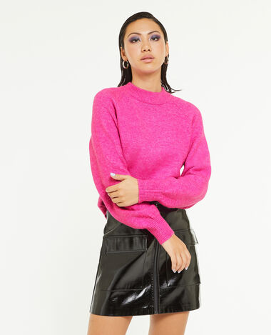 Pull col rond avec laine rose - Pimkie