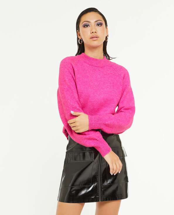 Pull col rond avec laine rose - Pimkie