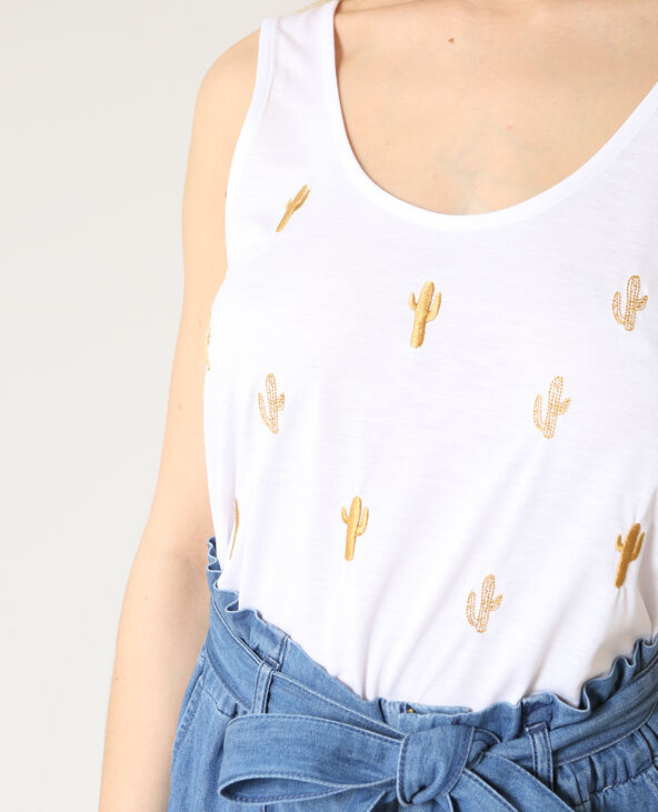 Top à cactus blanc - Pimkie
