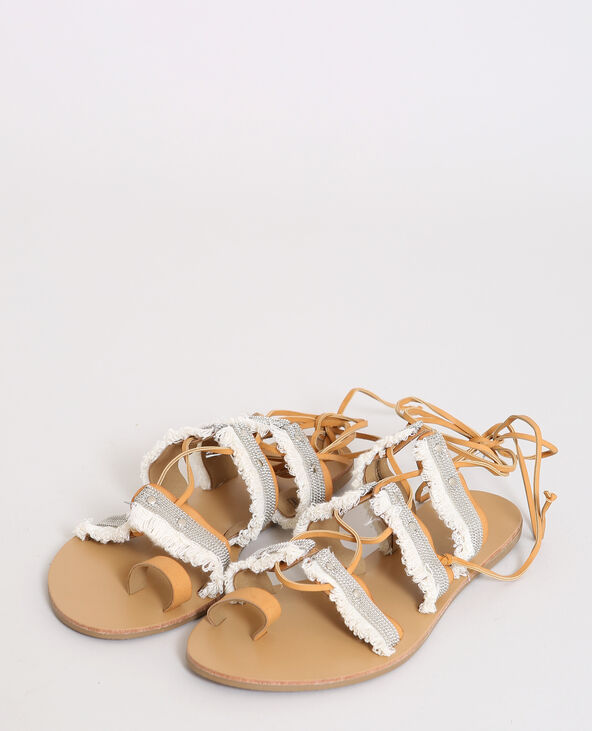 Sandales à franges marron - Pimkie