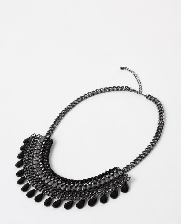 Collier plastron dark silver argenté - Pimkie