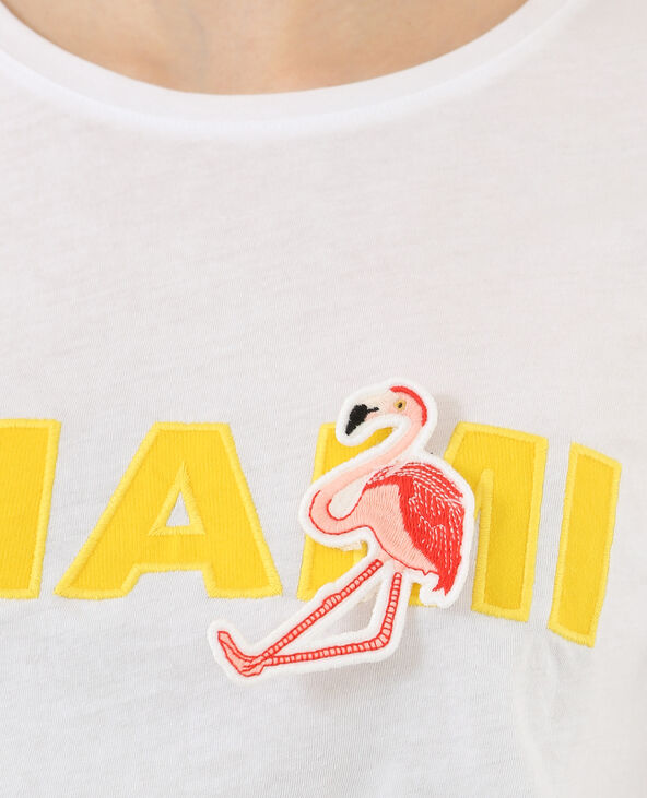 T-shirt "Miami" à scratch blanc - Pimkie