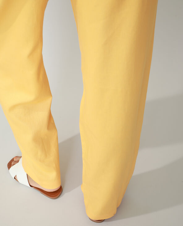 Pantalon wide leg high waist orange - Pimkie
