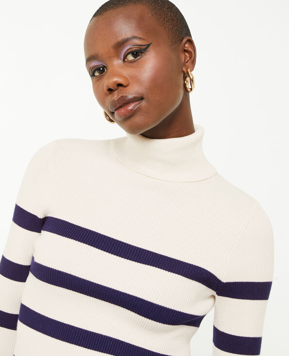 Pull à col roulé court bleu marine - Pimkie