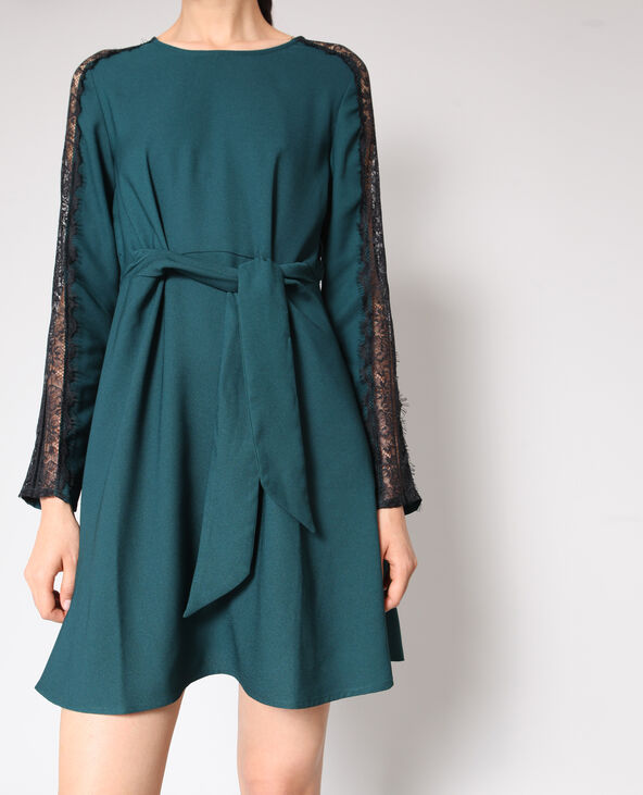 Robe dentelle vert foncé - Pimkie