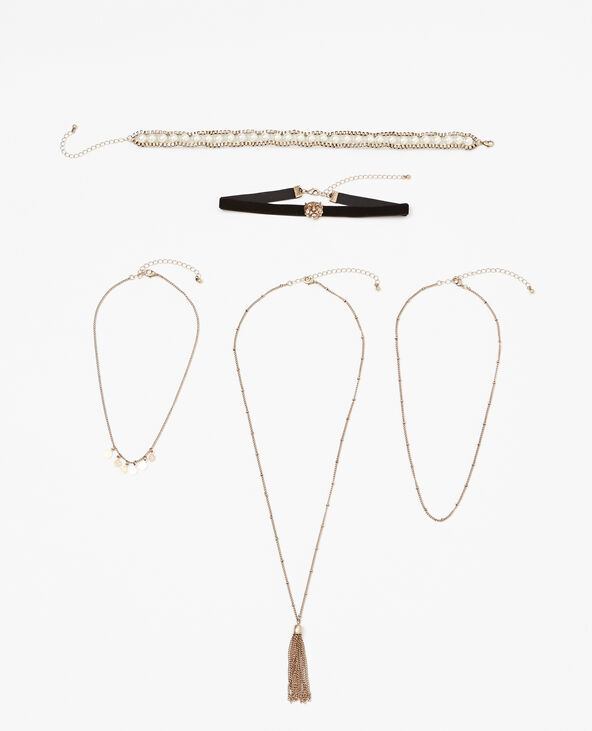 Lot de 5 colliers doré - Pimkie