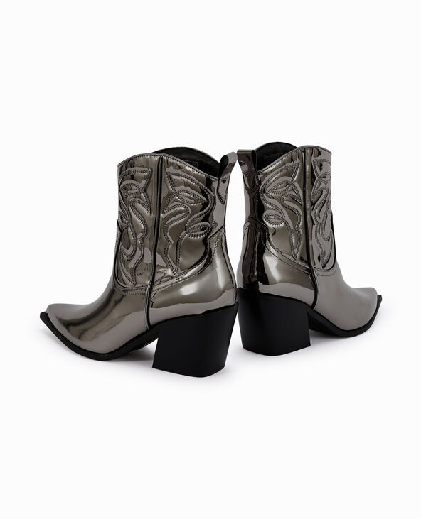 Boots santiags bouts pointus gris foncé - Pimkie