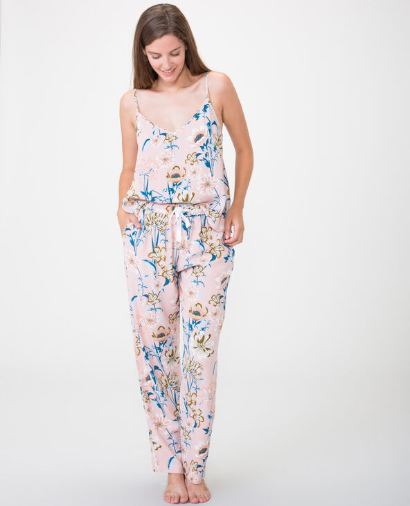 Pantalon fluide imprimé rose clair - Pimkie