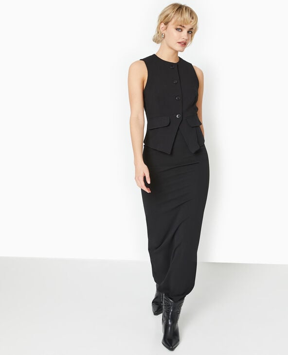 Gilet sans manches façon barman noir - Pimkie