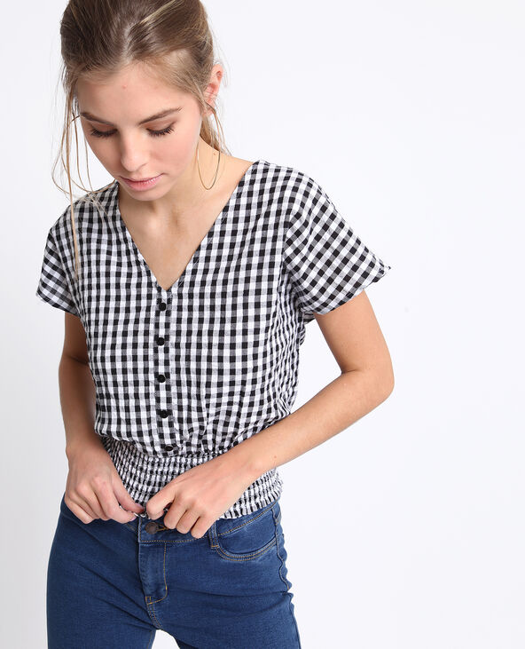Top vichy noir - Pimkie