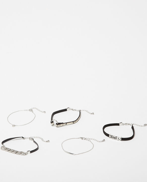 Lot de 5 bracelets argenté - Pimkie
