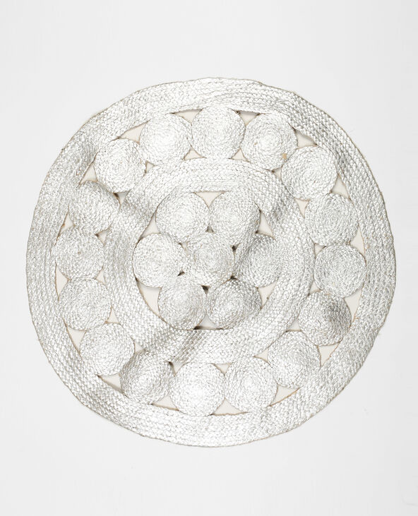 Tapis rond en jute argenté - Pimkie