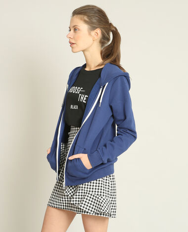 Sweat zippé bleu marine - Pimkie