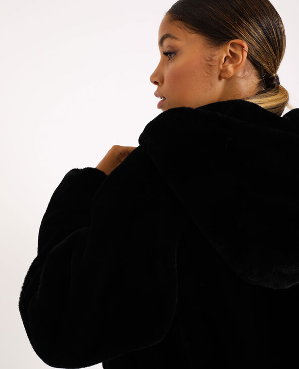 Veste en fausse fourrure noir - Pimkie