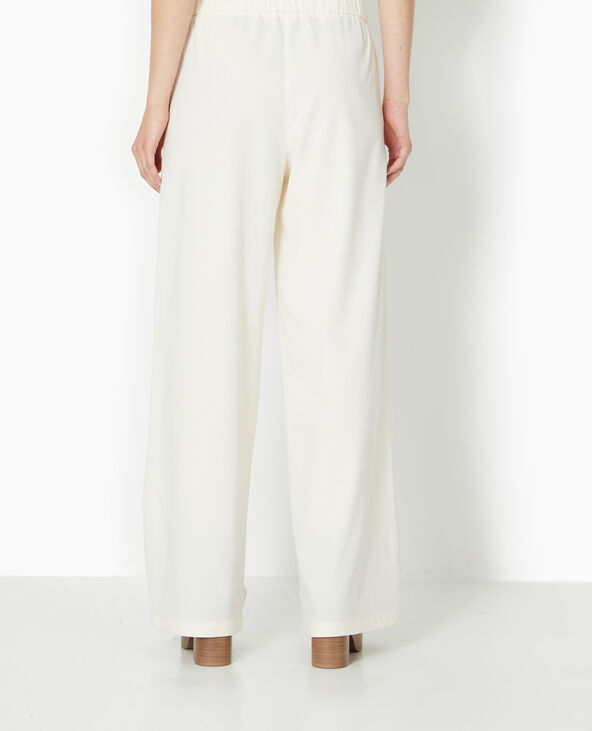Pantalon city large et droit blanc - Pimkie
