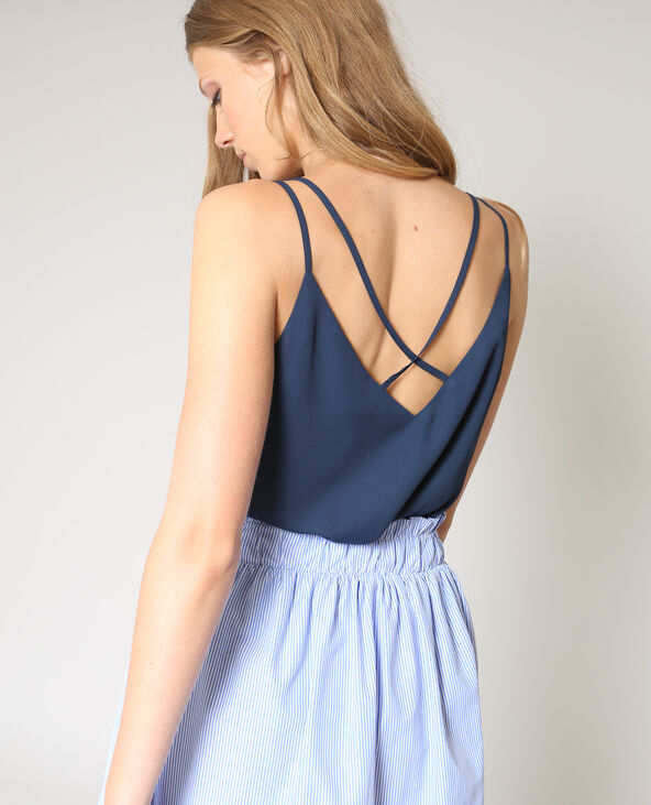 Top à fines bretelles bleu marine - Pimkie