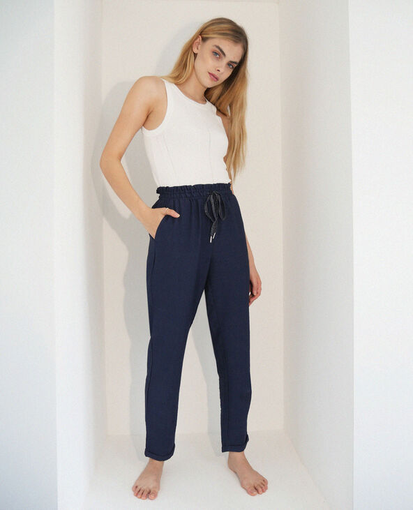 Pantalon fluide bleu marine - Pimkie