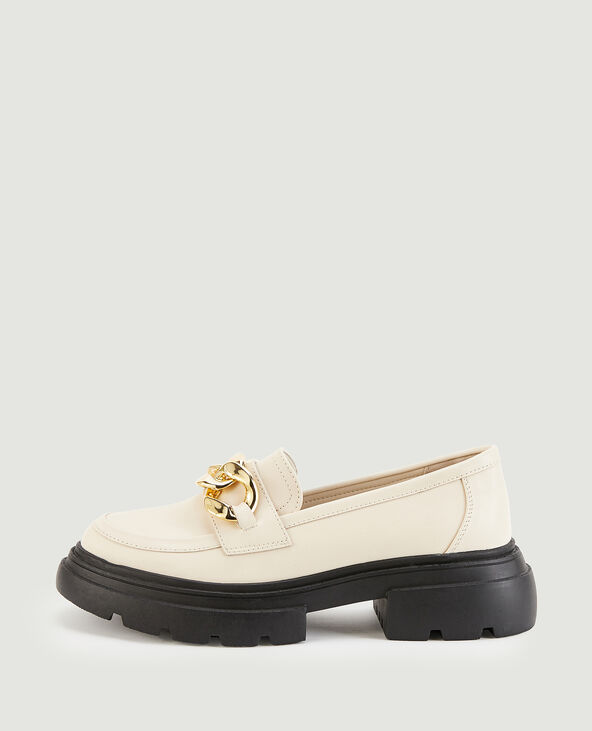 Mocassins chunky boucles dorées blanc - Pimkie