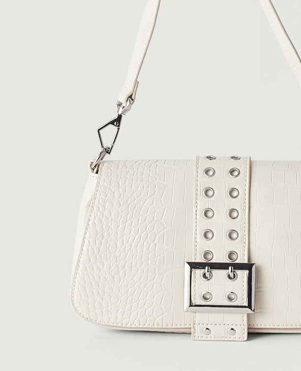 Sac effet croco à clous beige - Pimkie