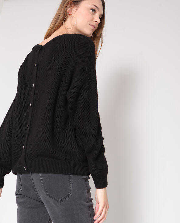 Pull ajouré noir - Pimkie