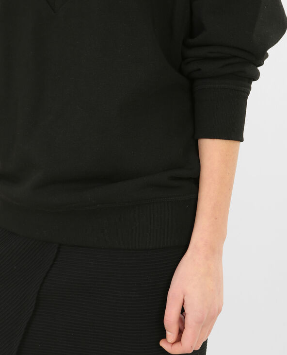 Sweat tricolore noir - Pimkie
