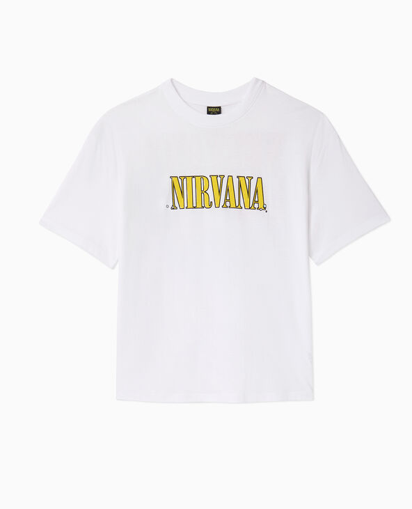 T-shirt oversize NIRVANA blanc - Pimkie