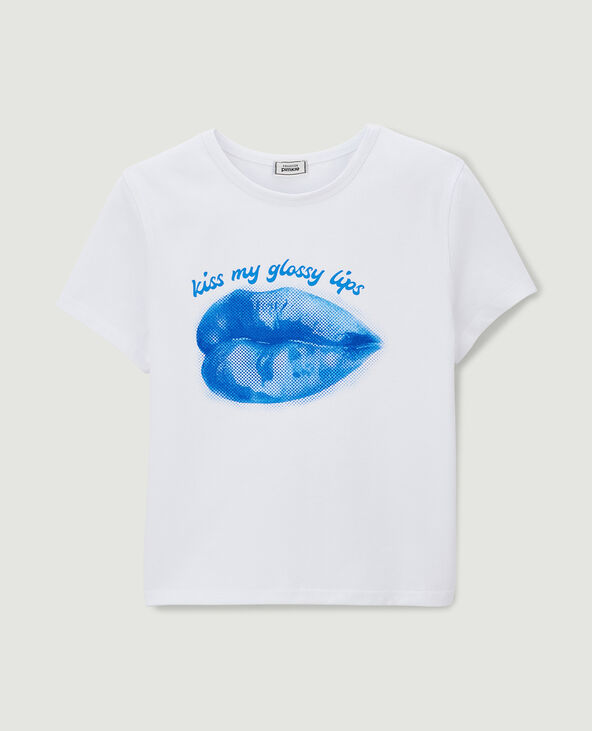 T-shirt cropped blanc - Pimkie