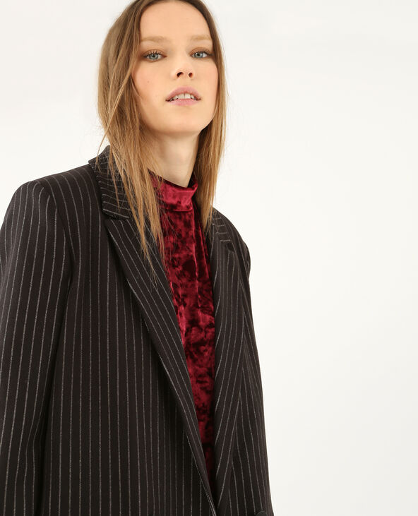 Blazer épais à rayures bleu marine - Pimkie