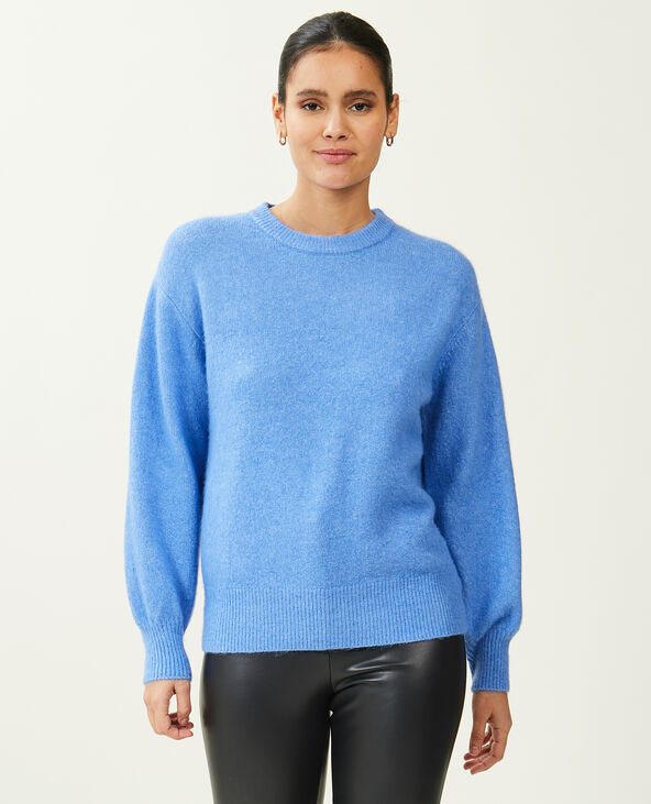 Pull maille col rond bleu - Pimkie