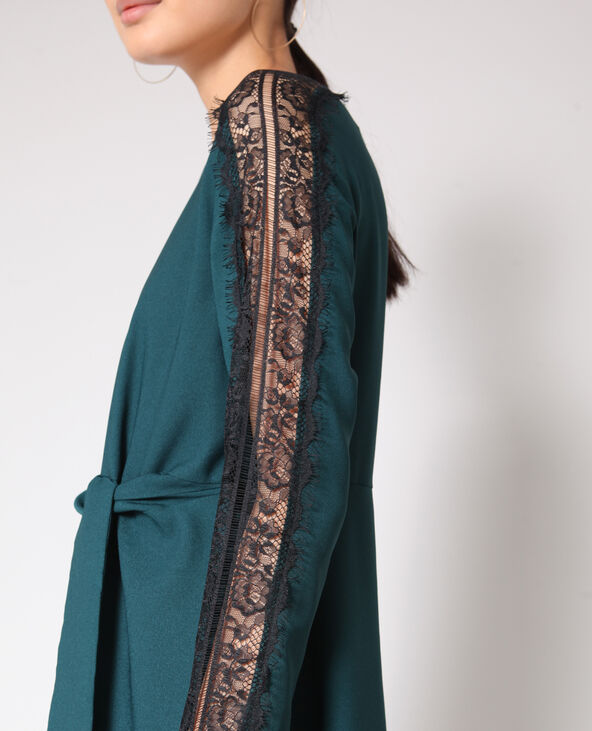Robe dentelle vert foncé - Pimkie