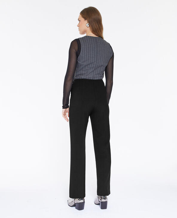 Pantalon droit avec coutures pincées noir - Pimkie