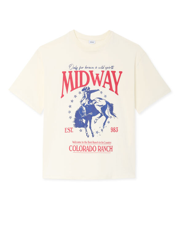 T-shirt oversize avec print devant blanc - Pimkie