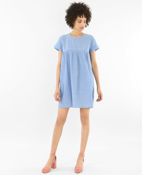 Robe babydoll bleu - Pimkie