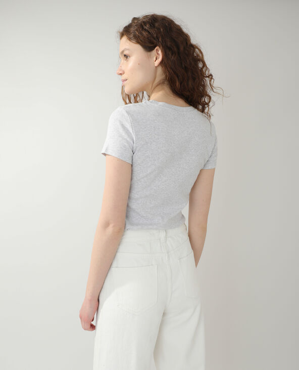 Lot de 3 t-shirts basiques manches courtes gris chiné - Pimkie