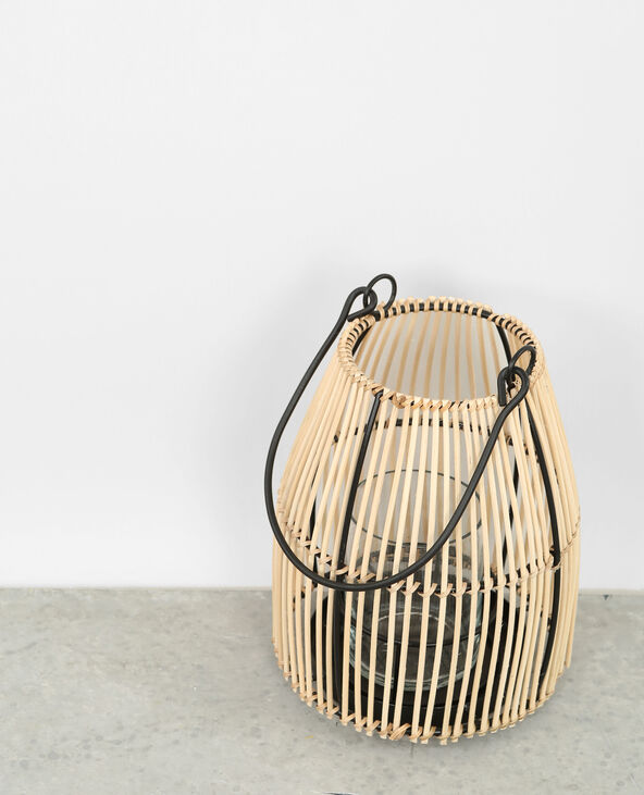 Photophore en bambou beige - Pimkie