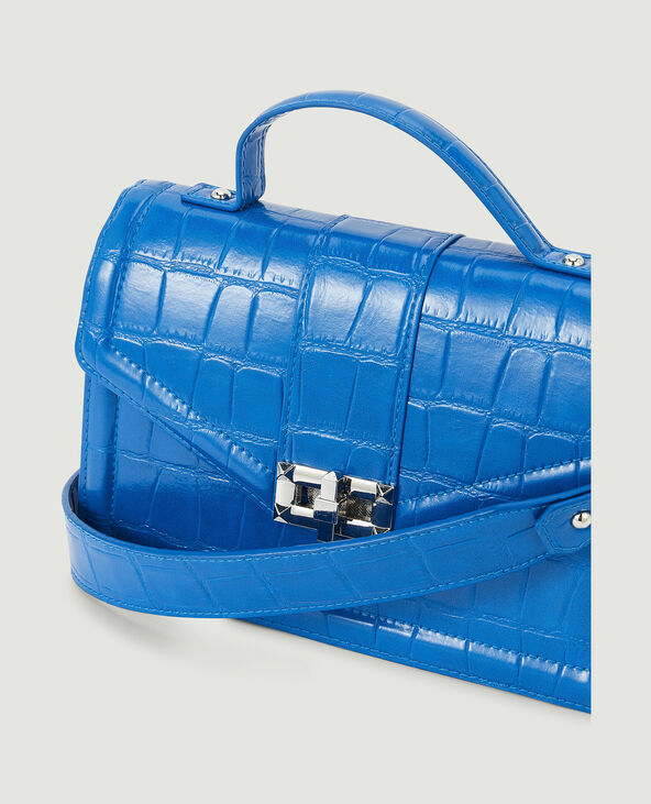 Sac boxy effet croco bleu marine - Pimkie